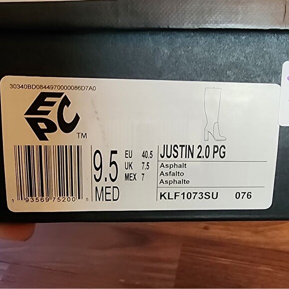 Kenneth Cole Justin Leather Gray Knee High Boot 9.5 NIB - Picture 11 of 11